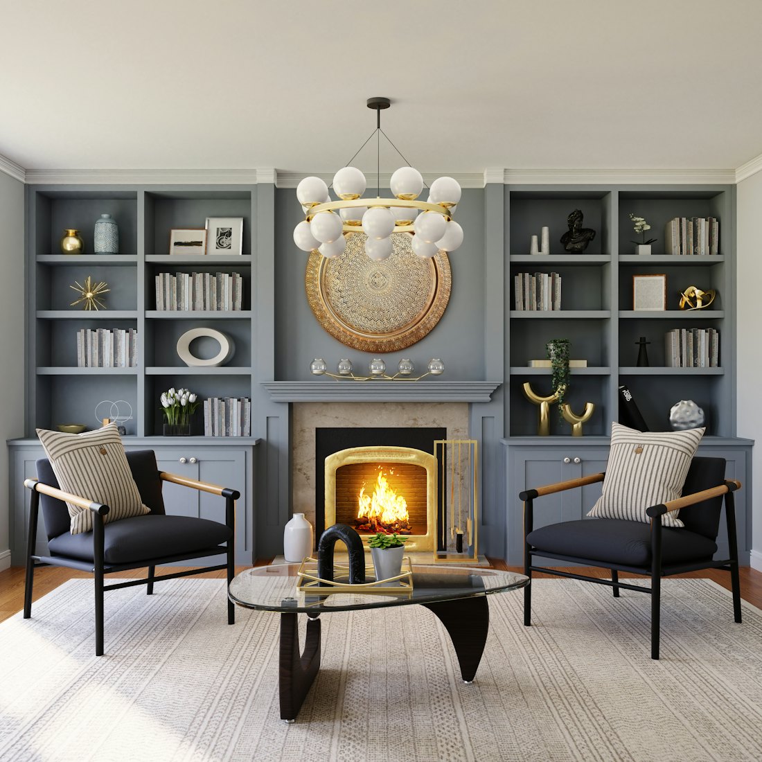 A styled, tidy living room ready for its next occupants